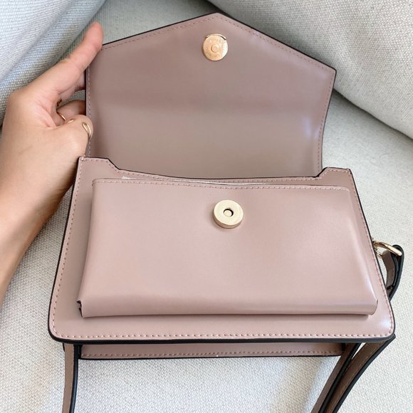 The Bobbi Leather Small Crossbody Bag - Pink - Picture 16 of 16